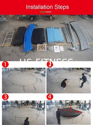 10ft 12ft 14ft Federelement-Trampoline-Park-Trampoline-Kindertrampoline im Freien im Freien