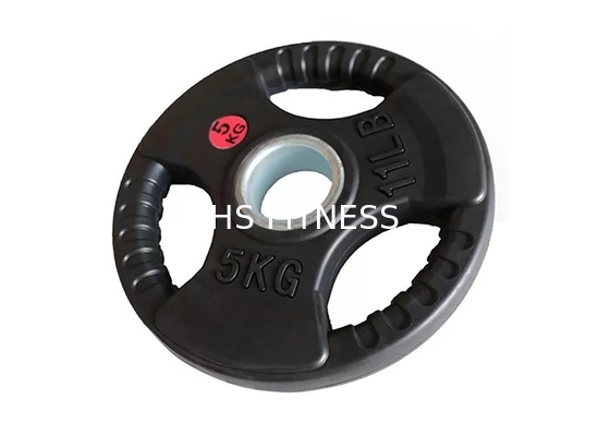 Schwarze Turnhallen-Trainings-Zusätze reparierten Gummigewichts-Platte für Body Building
