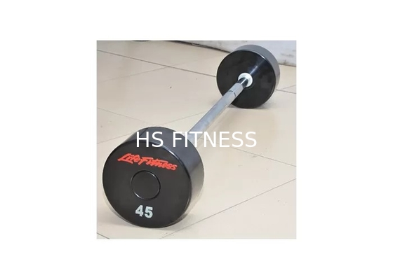 Ausrüstungs-Zusatz-Berufseisen Powerlifting der Turnhallen-5KG reparierte PU-Barbell-Satz
